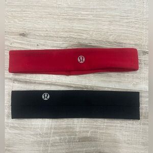 Lululemon head bands- one black one red